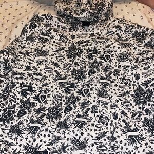 Black and white hoodie